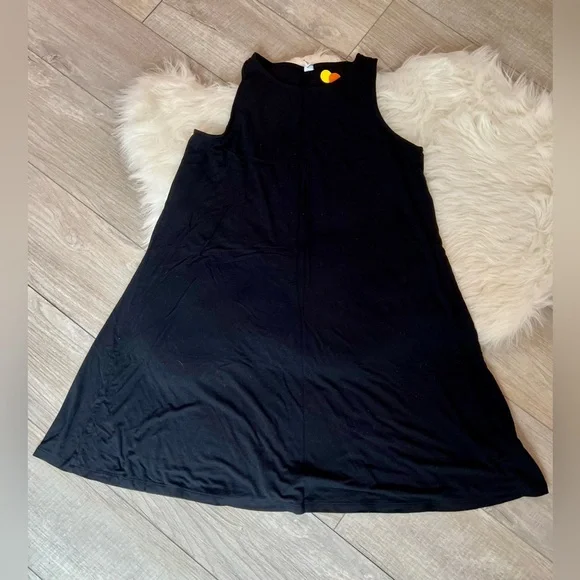 OLD NAVY | “Go-To” Casual, Ultra Soft Swing Black Sleeveless Dress (L) - Picture 1 of 5